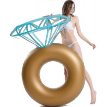 Inflatable Diamond Ring Pool Floats - Bachelor Party Decorations Swimming Tube Floats - Outdoor Water Recreation Area for Adults
