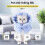 Cat Collar Adjustable Post Surgery Recovery Collar, Blue(size:s) 3