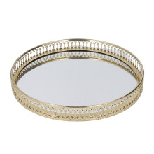 Mirror Tray American Style Iron Round Large