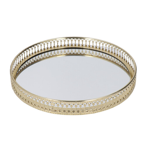 Mirror Tray American Style Iron Round Large