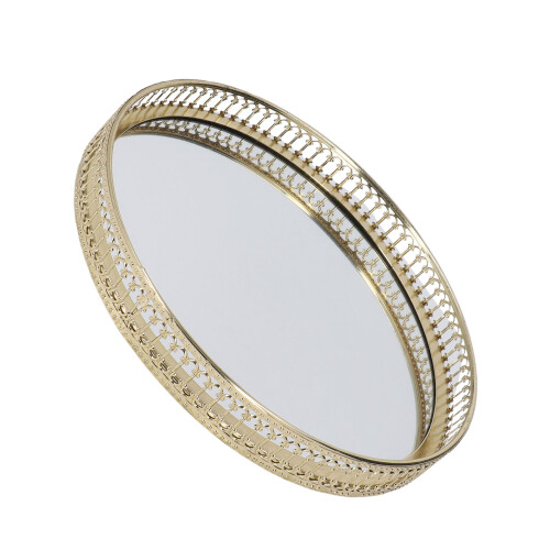 Mirror Tray American Style Iron Round Large 2
