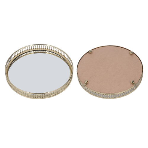 Mirror Tray American Style Iron Round Large 1