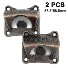 2-piece Set Bottle Opener Wall Mounting Wall Bottle Opener Wall Beer Opener with Mounted Screws