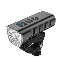 Front Bicycle Light, 2000 Lumens 4*xpg-3 Led, Powerful Lights with Led Screen 6400 Mah Large Battery for Mtb