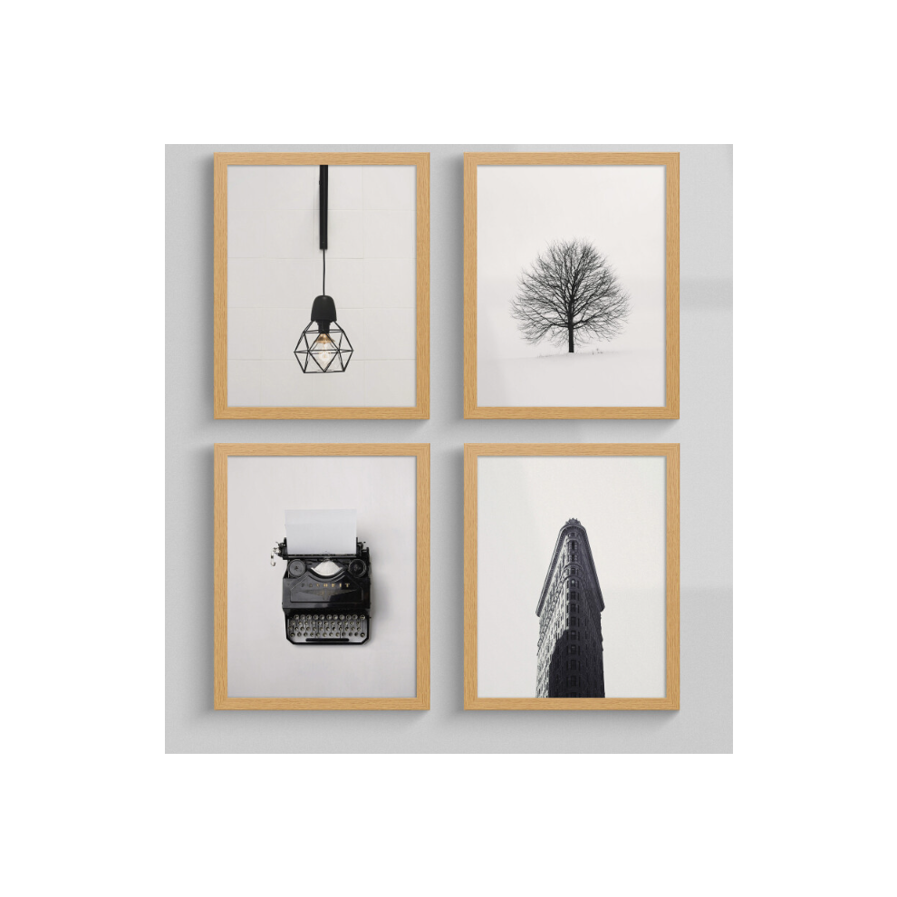 Framorey (120X80 Cm) Oak Picture Frame / Wall Art Frames / Flat Wooden Effect Poster Frame / Photo Print Frame