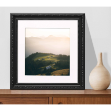 (Black With White Mount, 60x60CM Pic (70x70CM Frame)) Square Size Black Picture Frame, Shabby Style Photo Frames, Wall Hanging Frames, Home Décor Frame With Multicolored Mount