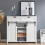 SoBuy ντουλάπι κουζίνας FSB74-W λευκό 104x35x93cm 13