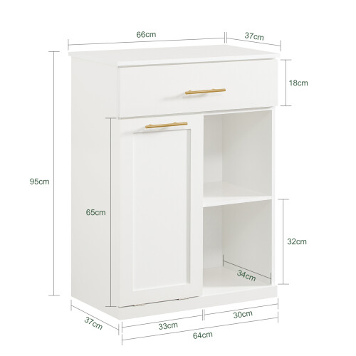 Dulap rufe SoBuy Alb 66x95x37 cm 2