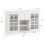 SoBuy πλευρικό έπιπλο λευκό 120x39x78cm με γυάλινες πόρτες 3