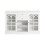 SoBuy πλευρικό έπιπλο λευκό 120x39x78cm με γυάλινες πόρτες 1