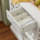 SoBuy πλευρικό έπιπλο λευκό 120x39x78cm με γυάλινες πόρτες 8