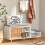 SoBuy Shoe Bench Storage White 101x35x46cm 14