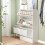 SoBuy Shoe Cabinet Storage Bench White 15
