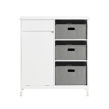 SoBuy BZR77-W White Laundry Storage Cabinet