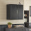 SoBuy επίτοιχο ντουλάπι μπάνιου μαύρο 60x30x60 cm 12