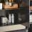 SoBuy επίτοιχο ντουλάπι μπάνιου μαύρο 60x30x60 cm 6