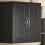 SoBuy επίτοιχο ντουλάπι μπάνιου μαύρο 60x30x60 cm 9