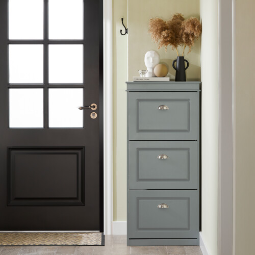 SoBuy Ντουλάπι Παπουτσιών Γκρι 53x24x117cm 1