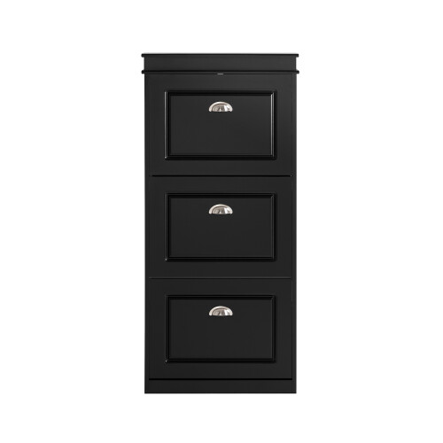 SoBuy Slim Shoe Cabinet 3-Drawer Black