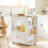 SoBuy Mobile Cucina Salvaspazio con Ruote Bianco 15