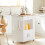 SoBuy Mobile Cucina Salvaspazio con Ruote Bianco 16