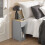 SoBuy Slim Bedside Table Grey 20x35x60cm 2