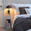 SoBuy Slim Bedside Table Grey 20x35x60cm 10