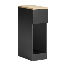 SoBuy Black Bedside Table with Drawer, 20cm Wide