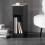 SoBuy Slim Bedside Table Black 20x35x60cm 9