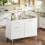 SoBuy White Kitchen Island Trolley on Wheels 2