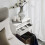 SoBuy White Floating Nightstand, Wall-Mounted Bedside Table 14