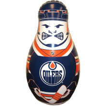 Fremont Die NHL Edmonton Oilers Bop Bag Opblaasbare Checking Buddy Bokszak Standaard: 40"""" Hoog Teamkleuren