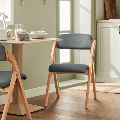SoBuy Folding Chair Dark Grey, Padded & Compact 1