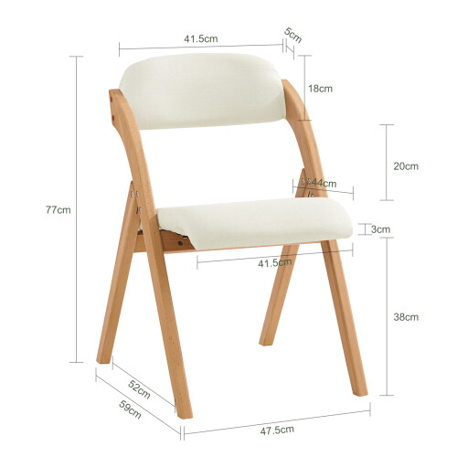 SoBuy Klappstol Skrivbordsstol FST92-W 2