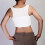(L,White)Chest Binder Breath Mini Mizer Breast Undershirt Intimates Bra 3