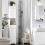 SoBuy Ψηλό Ντουλάπι Μπάνιου BZR109-W Λευκό 30x30x170cm 13