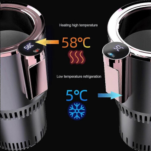 (BLACK) Heated Car Mug Two In One Car Electric Kettle 2