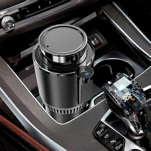 (BLACK) Heated Car Mug Two In One Car Electric Kettle
