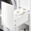 SoBuy Armoire WC Compacte avec Roulettes Blanc 12
