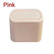 (Brown) Hanging Car Trash Can Storage Box  Vehicle Garbage Dust Case Auto Interior Accessories for Car Square Pressing Trash Bin