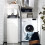 SoBuy White Laundry Storage Cabinet with Basket 2