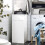 SoBuy White Laundry Storage Cabinet with Basket 12