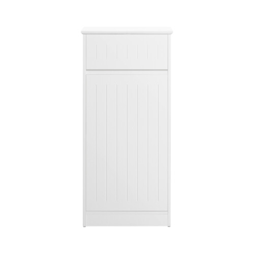 SoBuy White Laundry Storage Cabinet with Basket