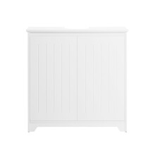 SoBuy Ντουλάπι Μπάνιου BZR108-W Λευκό 60x30x60cm με 2 Πόρτες