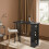 SoBuy Τραπέζι Μπαρ Μαύρο 120x50x105cm με Αποθηκευτικό χώρο 2