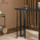SoBuy Τραπέζι Μπαρ Μαύρο 120x50x105cm με Αποθηκευτικό χώρο 7