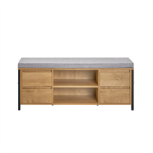 SoBuy Shoe Bench Storage Wood 110x35x45cm