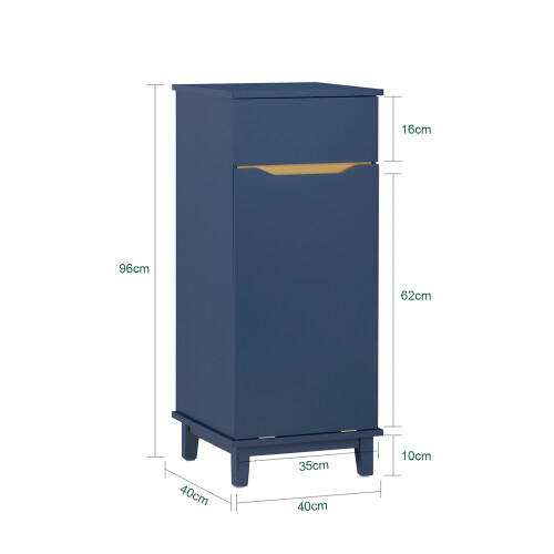 SoBuy Mobile Lavanderia Blu 40x40x96cm 2