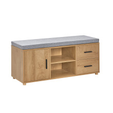 SoBuy Shoe Bench Storage Wood 110x35x45cm