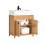 SoBuy Ντουλάπι Μπάνιου BZR98-N Φυσικό Ξύλο 60x35x60cm 16
